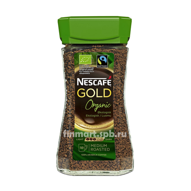 Растворимый кофе Nescafe Gold organic (стекло) - 100 гр.