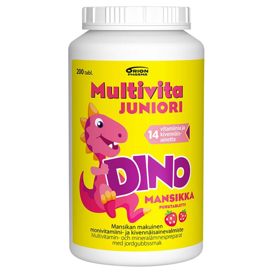 Мульти-витаминный комплекс Multivita Juniori mansikka (вкус клубника)