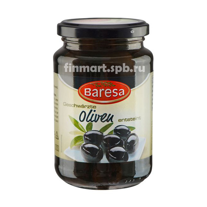 Оливки чёрные без косточек Baresa - 340 гр.