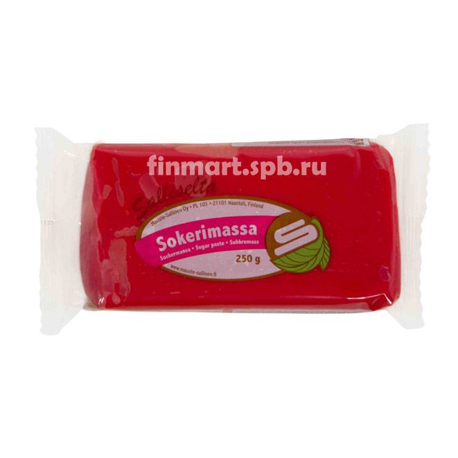 Сахарная мастика Salliselta sokerimassa (красная) - 250 гр.