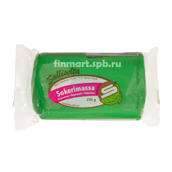 Сахарная мастика Salliselta sokerimassa (зелёная) - 250 гр.