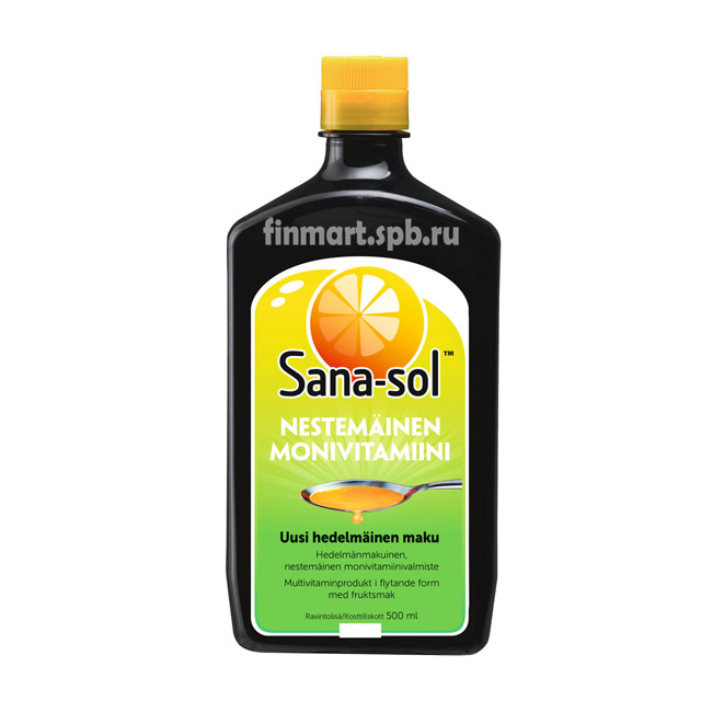 Мультивитаминный сироп Sana-sol  (Сана-сол) c фруктовым вкусом - 500 мл.