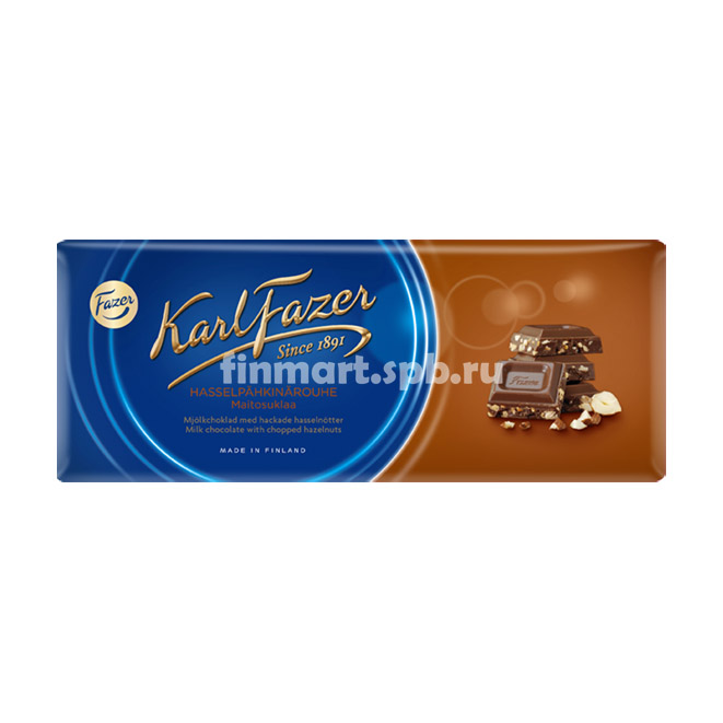 Молочный шоколад Karl Fazer (с фундуком) - 200 гр.