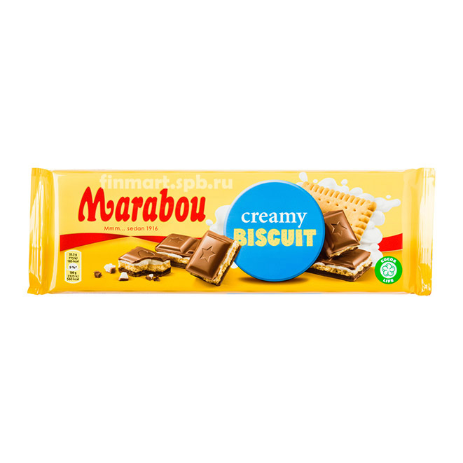 Молочный шоколад Marabou Creamy Biscuit - 300 гр.