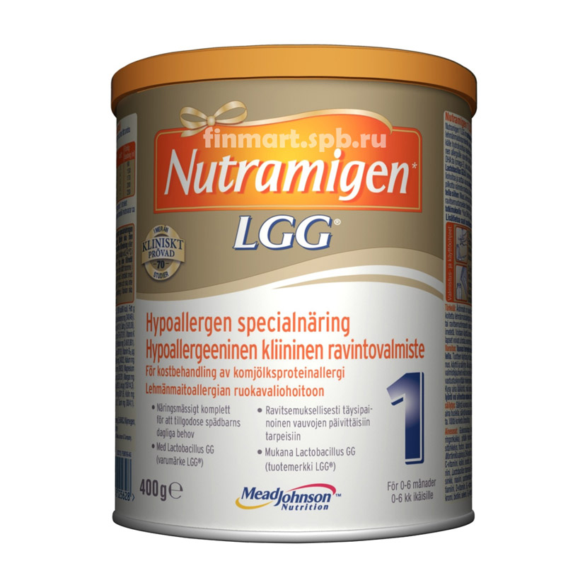 Гипоаллергенная смесь Nutramigen LGG 1 (Нутрамиген) - 400 гр.