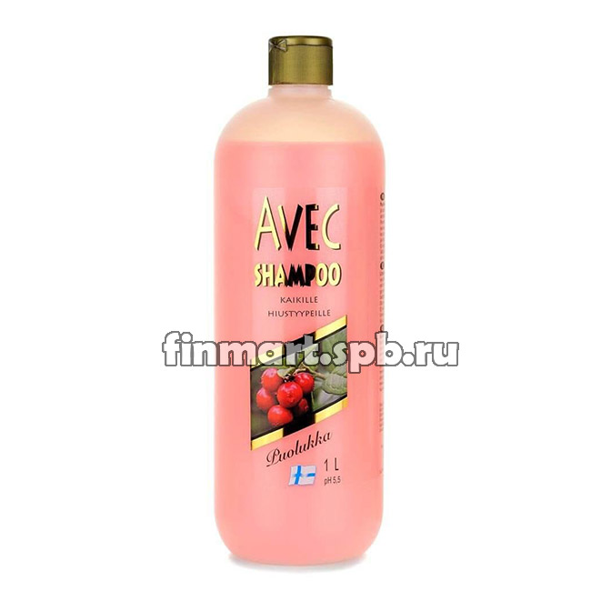 шампунь для всех типов волос с ароматом брусники Avec shampoo Puolukka