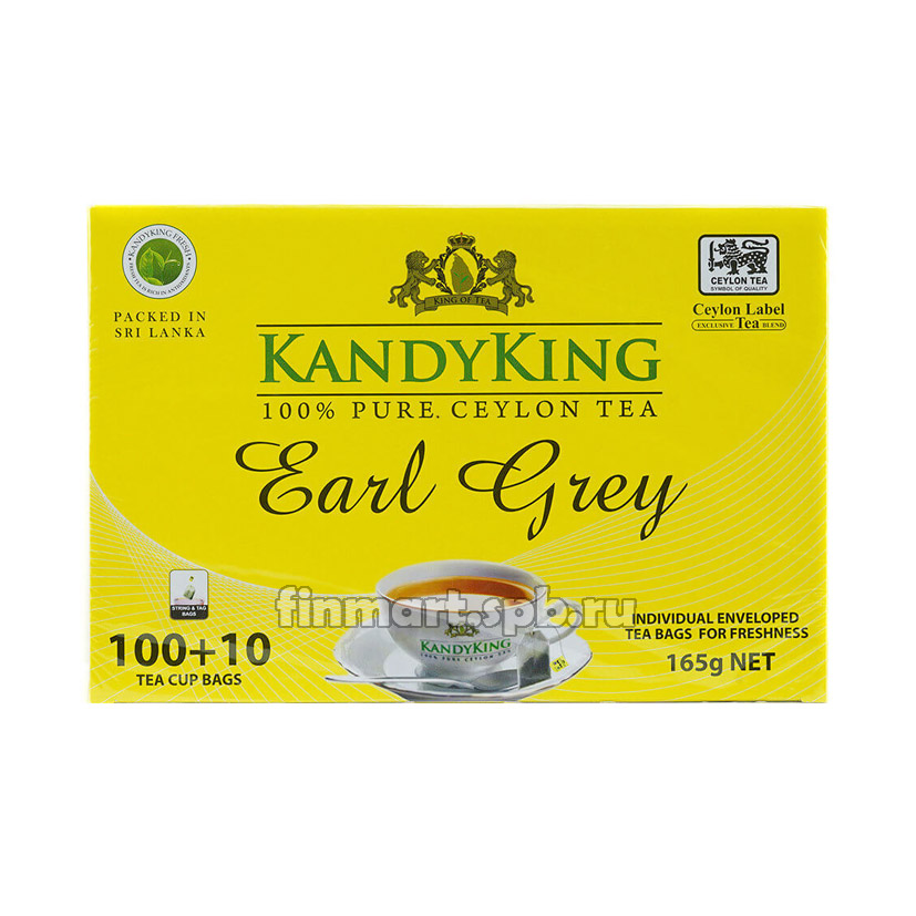 Чай Kandyking Earl Grey tea - 110 пак.