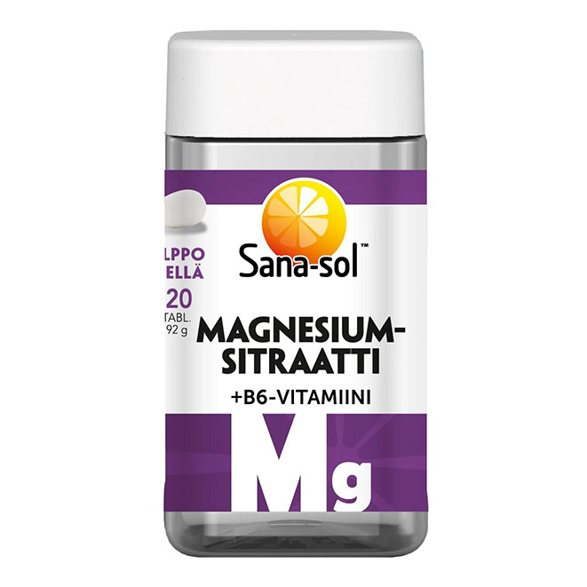 Sana-sol Magnesiumsitraatti + B6-vitamiini  - Сана сол цитрат магния и Витамин Б6