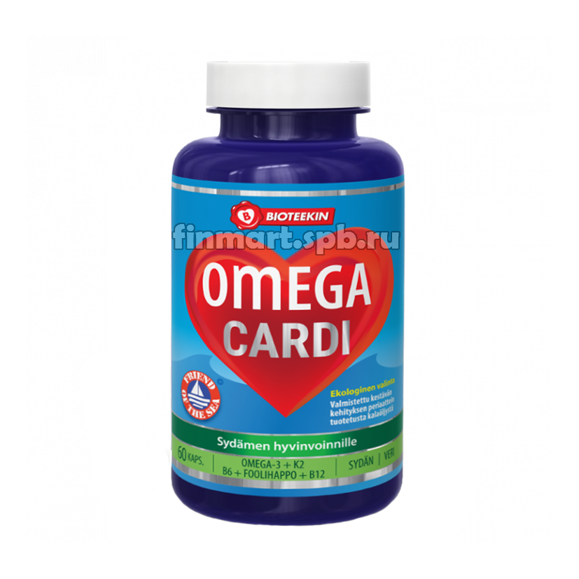 Витамины для сердца Bioteekin Omega Cardi (Омега 3) - 60 таб.