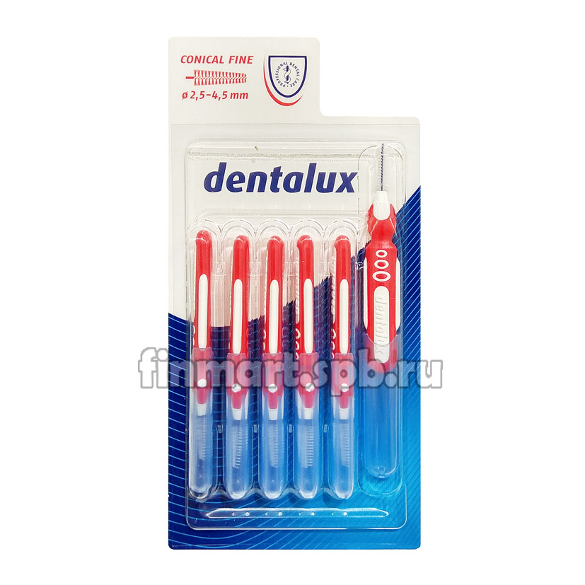 Ершики для зубов Dentalux conical fine (2.5 мм - 4.5 мм) - 6 шт.