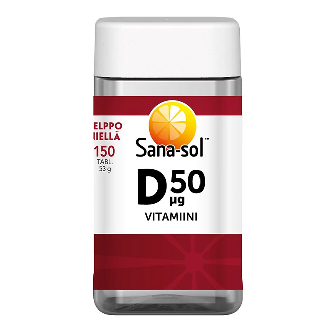 Sana-sol Helppo Niella Vitamin D (Сана-сол Витамин Д) 50 mkg - 150 таб.