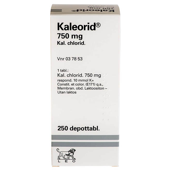 Калий в таблетках Kaleorid 750 mg  (калеорид)