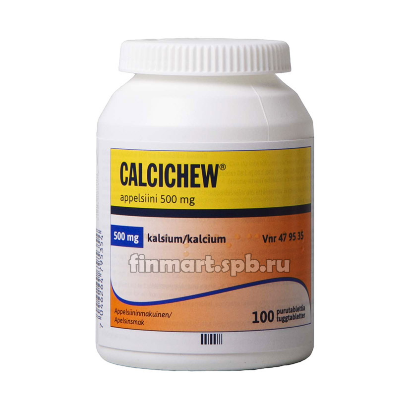 Витамины Calcichew  (Кальций - 500 мг, вкус апельсин) - 100 таб.