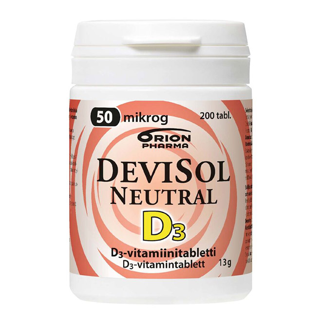 Витамин Д3 DeviSol Neutral D3 50 мкг (Девисол нейтрал) - 200 шт.
