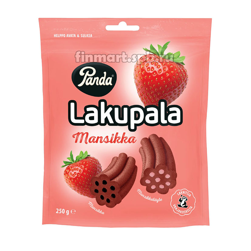 Лакричные конфеты Panda Lakupala Mansikka - 250 гр.