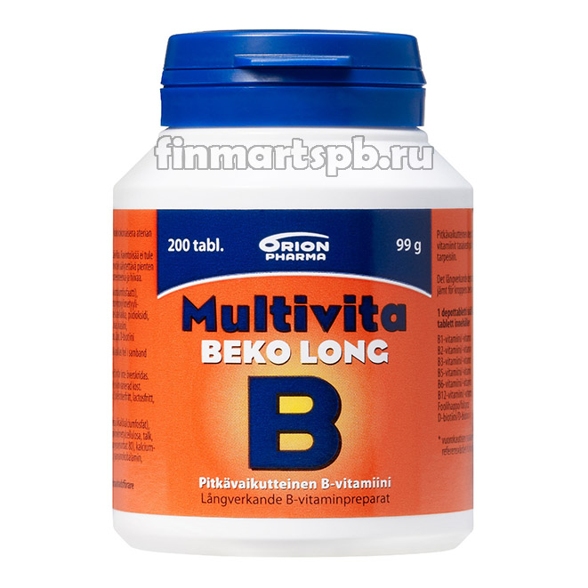 Витамины группы Б Multivita Beko long , 200 таб.