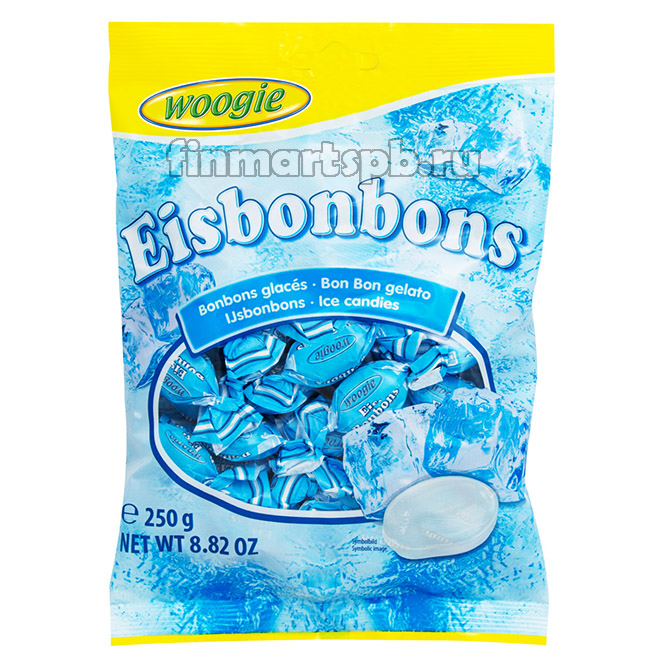 Мятный леденцы Woogie Eisbonbons (ледяная свежесть) , 250 гр