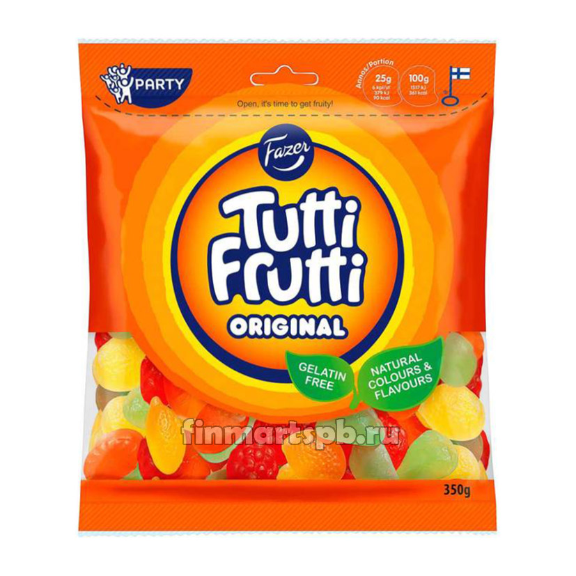 Жевательные конфеты Fazer Tutti Frutti original - 350 гр.