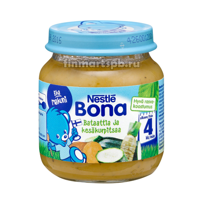Nestle Bona Bataattia ja kesäkurpitsaa (картофель цуккини) - 125 гр.
