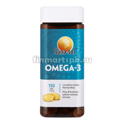 Рыбий жир Sana sol Omega 3 (Сана сол Омега 3) - 150 капсул._0