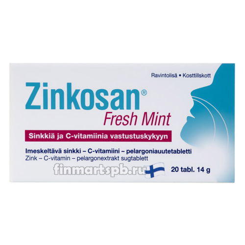 Zinkosan Fresh Mint таблетки для рассасывания,  20 шт.