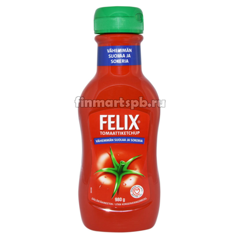 Кетчуп Felix vähemmän suolaa ja sokeria