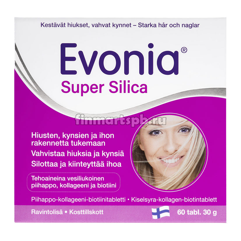 Витамины Evonia Super Silica (кремний, коллаген, биотин)
