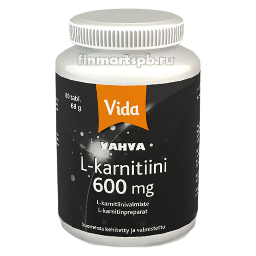 Vida L- karnitiini 600 mg (Л - карнитин) - 80 таб.
