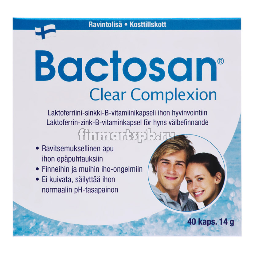 Витамины для очищения кожи Bactosan Clear Complexion, 40 шт.