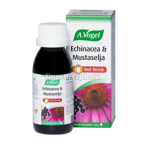 Согревающий напиток А.Vogel Echinacea & Mustaselja Hot Drink - 100 мл.