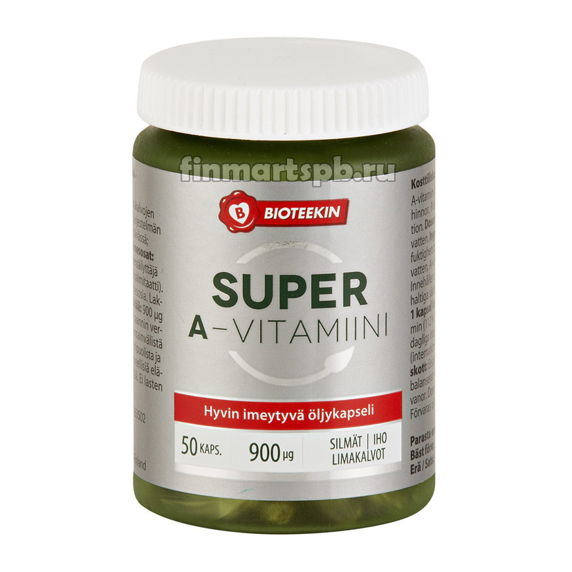 Витамины А - Bioteekin Super A-vitamiini