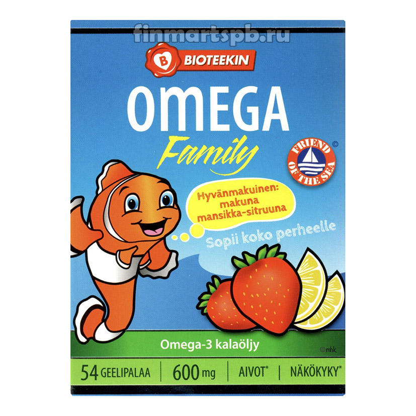 Витамины омега для всей семьи Bioteekin Omega Family