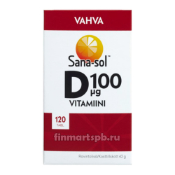 Sana-sol Vahva Vitamiini D (Сана-сол Витамин Д, без вкуса) 100 mkg - 120 таб._1