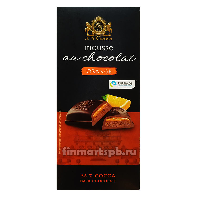 Тёмный шоколад J.D.Gross Chocolate Mousse pistachio - 182 гр.