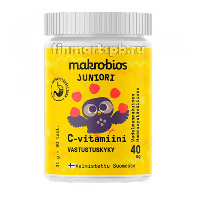 Витамин С Makrobios Juniori C-Vitamiini (40 мг)