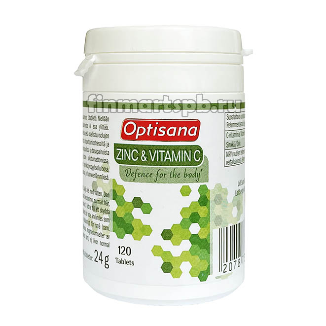 Витамины Optisana Zinc&Vitamin C (Цинк и Витамин С) , 120 таб.