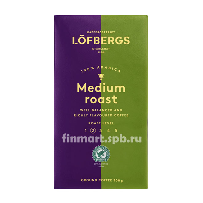 Кофе молотый Lofbergs Lila Medium Roast - 500 гр.