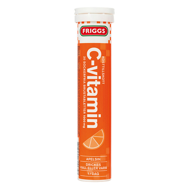 Шипучие быстрорастворимые витамины Friggs Vitamin-C (апельсин) - 20 шт.