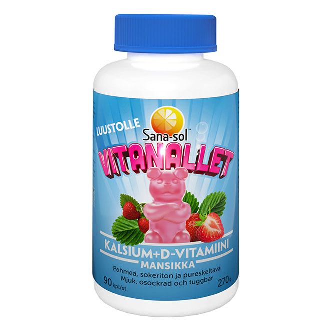 Витамины мишки с кальцием Sana-sol Vitanallet Kalsium & D-vitamiini