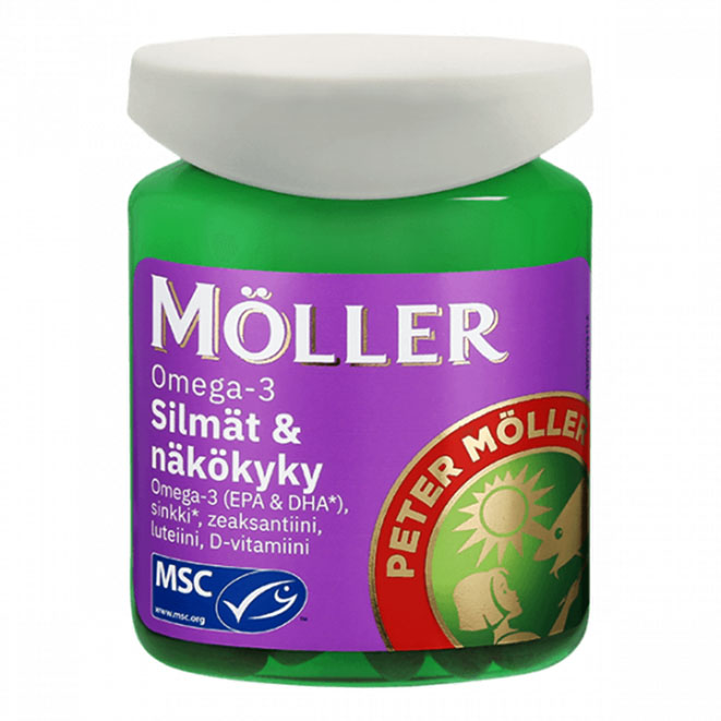 Витамины для глаз и зрения  Moller Omega-3 Silmat & nakokyky.