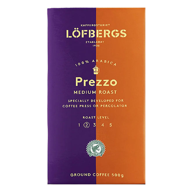 Кофе молотый Lofbergs Prezzo (Лефбергс преззо - обжарка 2)