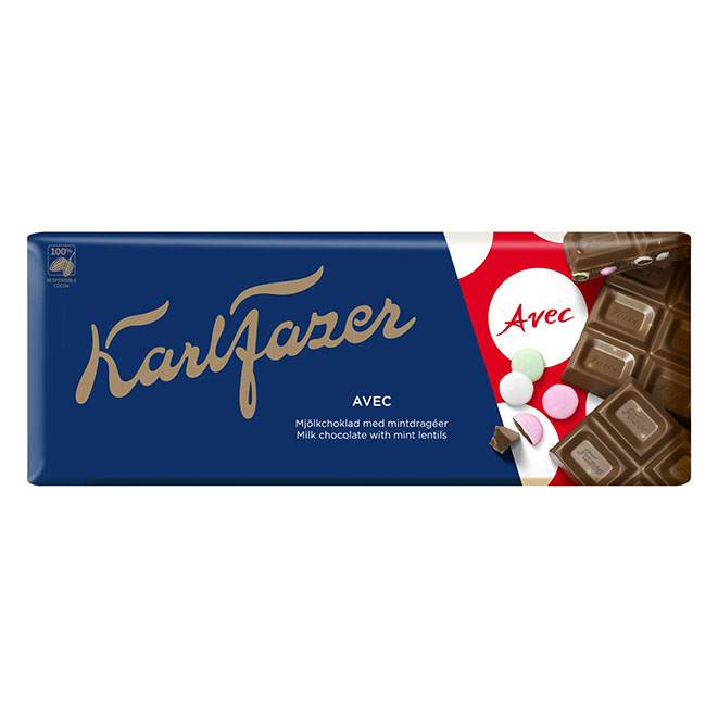 Молочный шоколад Karl Fazer Avec , 200 гр.