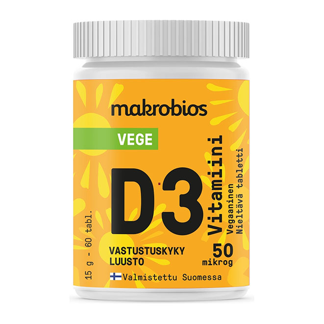 Витамин Д3 Makrobios Vege D3 50 mkg (веганский)
