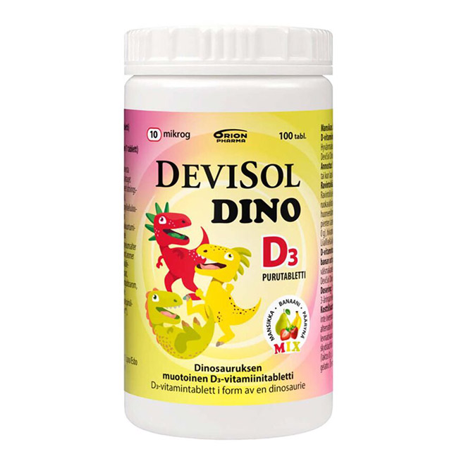 Витамин Д3 Devisol Dino mix D3 10 мкг (Девисол Дино) , 100 шт.