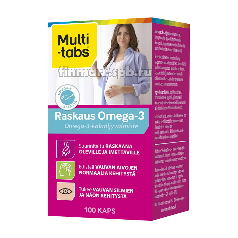 Витамины для беременных Multi-Tabs Raskaus Omega-3 - 100 таб.