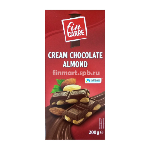 Шоколад Fin Carre Cream chocolate almond (Миндаль) - 200 гр. 