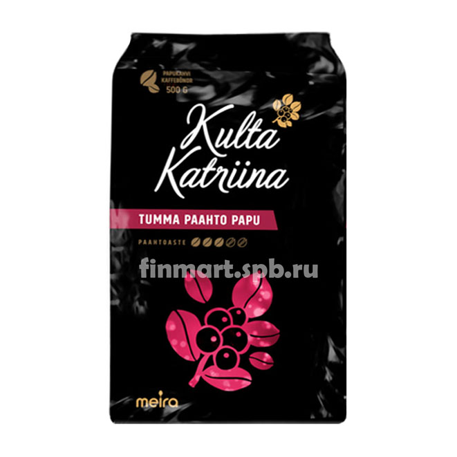 Кофе в зёрнах  Kulta Katriina Tumma Paahto Papu - 0.5 кг.