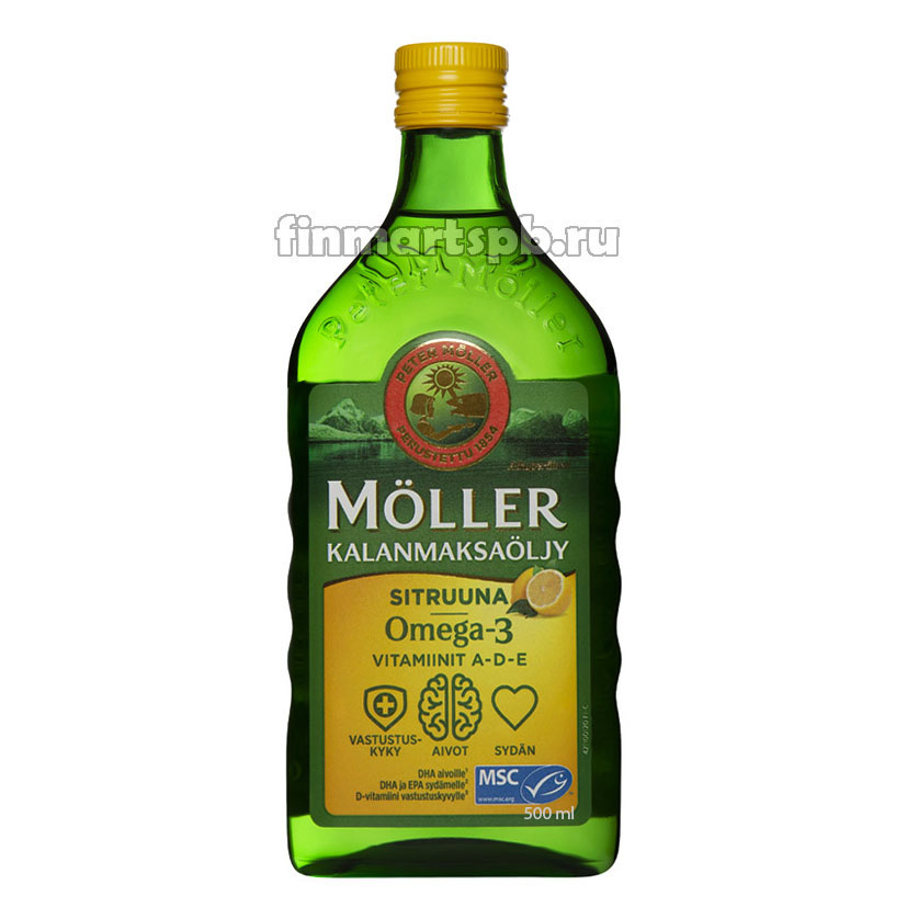 Moller Omega 3 (Рыбий жир вкус Лимона)