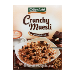 Мюсли с шоколадом и орехами Crownfield Crunchy chocolate&net muesli - 600 гр._1