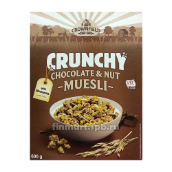 Мюсли с шоколадом и орехами Crownfield Crunchy chocolate&net muesli - 600 гр._0